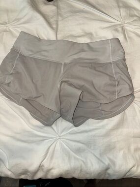 lululemon athletica white Runner's Shorts with Wide Waistband